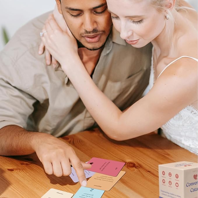 Gratitude Gifted Conversation Catalyst Couples - 150 Questions to Deepen Connection –Fun Relationship Building Activity for Partners, Romantic Date Night Ideas, Unique Couples Gift