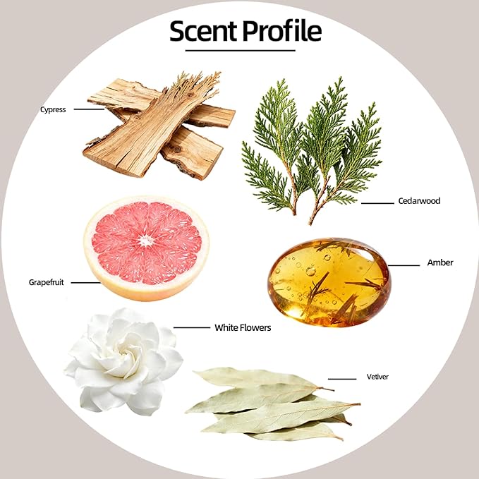 Cedarwood & Vetiver Scented Candle for Men – Manly Luxury Handcrafted Soy Candle, 42H Slow Burning, 7.06oz Black Jar Home Décor, Premium Fragrance Oil, Ideal Candle Gifts for Men