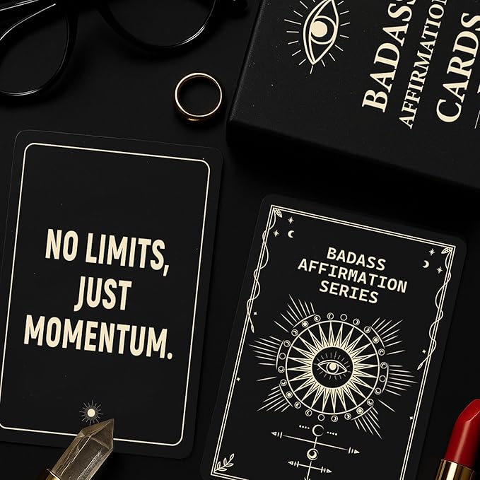 52 Positive Badass Affirmation Cards for Daily Inspiration and Mindfulness – Self Care Motivation Deck, Perfect Inspirational Gift for Women & Coworks