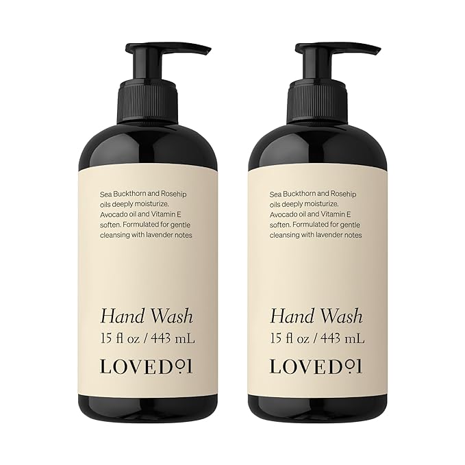 Loved01 Hand Wash, John Legend Skincare, Liquid Hand Soap, Gentle & Hydrating, Cruelty-Free, Formulated with Nourishing Oils & Soft Lavender, 2-Pack (15 oz each)