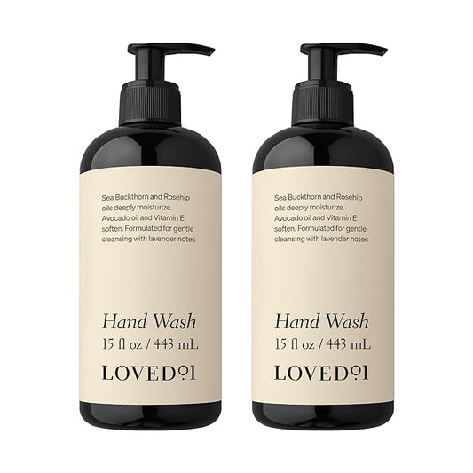 Loved01 Hand Wash, John Legend Skincare, Liquid Hand Soap, Gentle & Hydrating, Cruelty-Free, Formulated with Nourishing Oils & Soft Lavender, 2-Pack (15 oz each)
