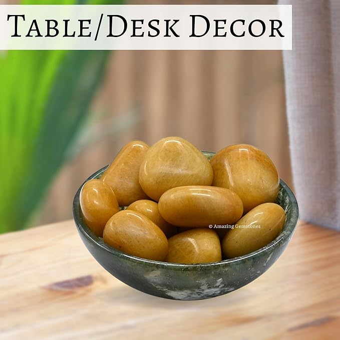 Amazing Gemstone Yellow Jasper Crystals and Healing Stones Tumbled - 1000+ Carats Yellow Jasper Stone, Natural Healing Stones for Energy Balance, Stress Relief - Polished Gems Rocks