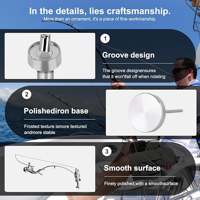 Fisherman Balancing Sculpture - Kinetic Fishing Sculpture with Perpetual Motion, Unique Kinetic Art & Balance Art, Cool Desk Gadgets for Home Decor and Office Decor