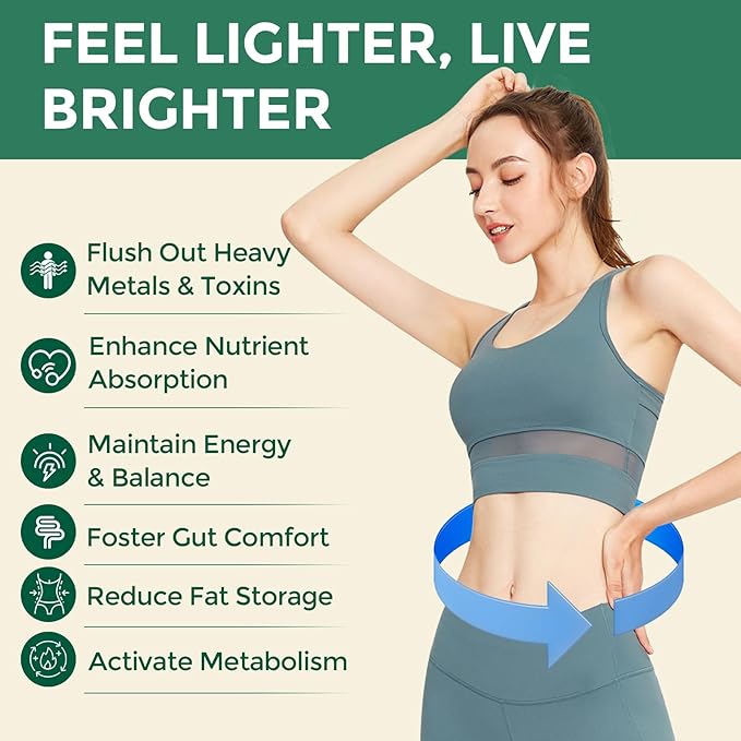 1000 MG Detox & Cleanse Capsules, 26-in-1 Plant-Based Formula, Liver & Colon Cleanse, Heavy Metal Detox for Women & Men, Natural Trace Binder, Antioxidant & Digestive Support, Vegan, 120 Counts