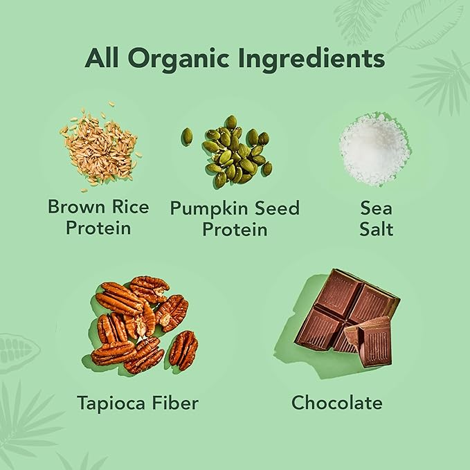 ALOHA Organic Plant Based Protein Bars | Chocolate Caramel Pecan | 12 Count, 1.98oz Bars | Vegan, Low Sugar, Gluten Free, Paleo Friendly, Low Carb, Non-GMO, Stevia Free, Soy Free, No Sugar Alcohol Sweeteners