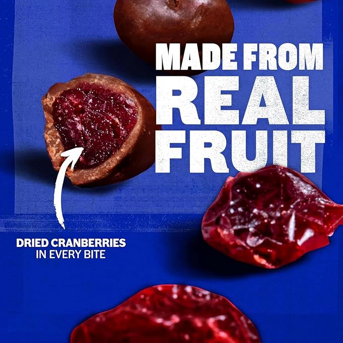 Hershys Ocean Spray 20oz 1 packs - Dark Chocolate Candy Dipped Cherry Infused Cranberry Bites, Chocolate Covered Cherries - Dark Chocolate Covered Sweetened Dried Cranberries