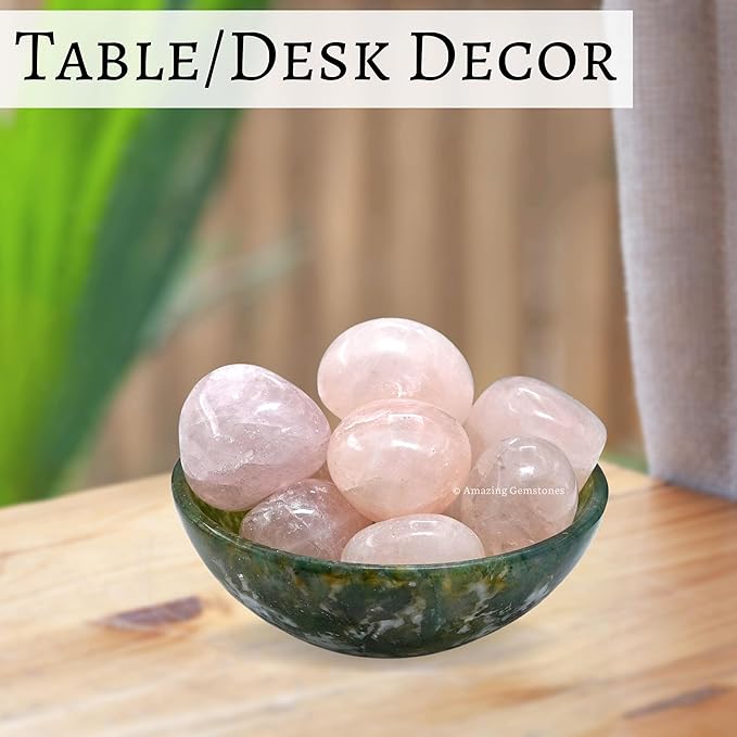 Amazing Gemstone Rose Quartz Crystals and Healing Stones Tumbled - 1 oz Rose Quartz Stone Gem Stones, Natural Healing Stones for Energy Balance, Stress Relief - Premium Polished Gems Rocks