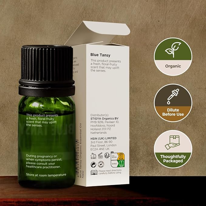 Gya Labs Blue Tansy Essential Oil - 0.17 Fl Oz - for Hair, Skin, Diffuser, Aromatherapy & DIY Candle Making Scent