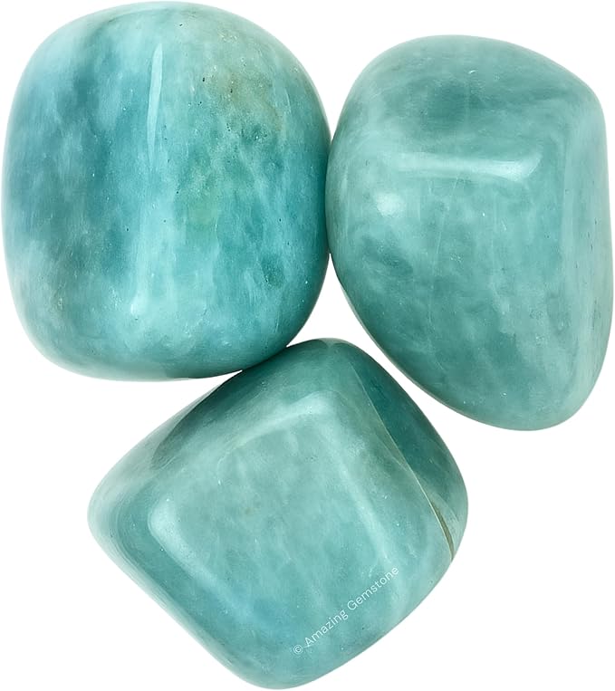 Amazing Gemstone Aquamarine Crystals and Healing Stones Tumbled - 1 oz, Natural Healing Stones for Energy Balance, Stress Relief - Premium Polished Gems Rocks for Meditation and Wellness