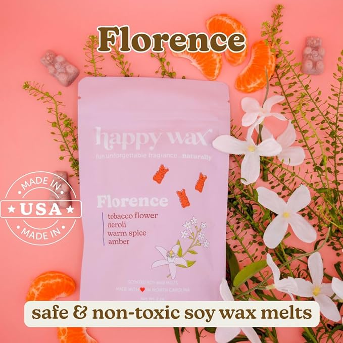 Happy Wax Italian Mix Soy Wax Melts - Includes: Sicily, Florence, Amalfi. - Over 150 Hours Burn Time (6 Oz Total)