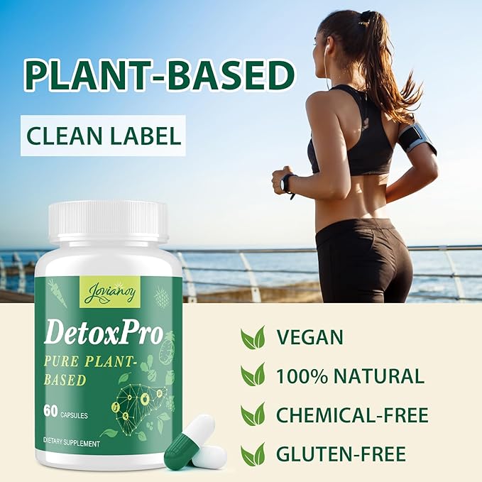 1000 MG Detox & Cleanse Capsules, 26-in-1 Plant-Based Formula, Liver & Colon Cleanse, Heavy Metal Detox for Women & Men, Natural Trace Binder, Antioxidant & Digestive Support, Vegan, 60 Counts