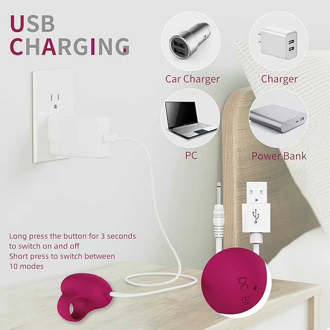 Facial Mini Massage Ball, Handhold Portable Quiet Waterproof USB Rechargeable Powerful Multifunctional Vibrating Travel Pocket Face Eye Finger Joint and Neck Jaw Massager (Deep Rose)