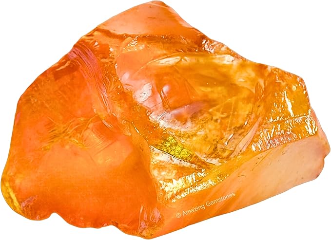 Amazing Gemstone 2 Pieces Tangerine Aura Quartz Raw Crystals and Healing Stones, Natural Rocks for Meditation and DIY Raw Stones and Crystals