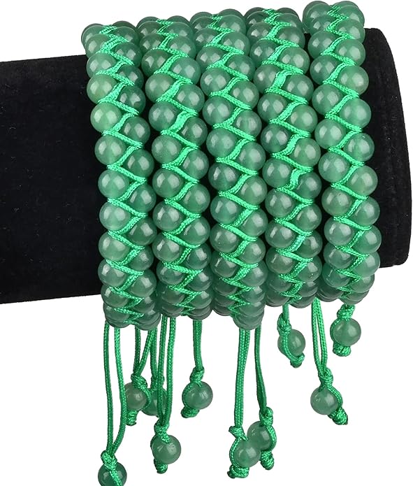 MASSIVE BEADS Double Layer Natural Chakra Healing Power Crystals Macrame Bracelet Yoga Stone Beads Gemstone Meditation Relax Anxiety Bangle for Unisex Women Men