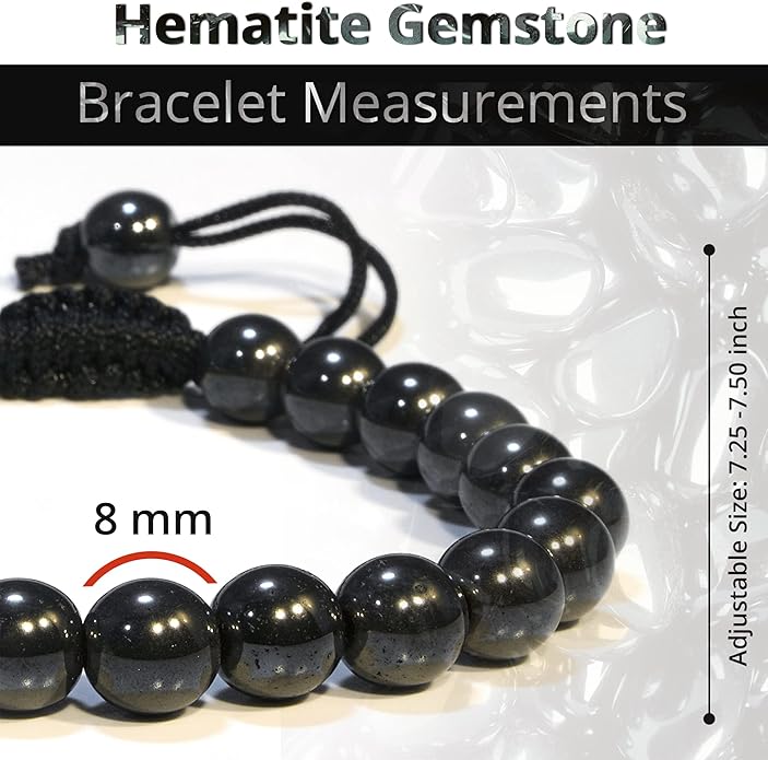 Energy Protection Crystal Handmade Adjustable Bead Bracelet Perfect for Men, Women’s Gift - Gemstone Healing Stretch Bracelet Pulsera Para Hombre Mujer Stocking Stuffer