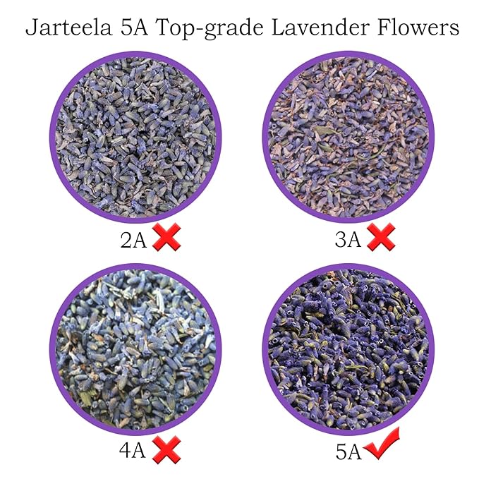 Jarteela - Dried Lavender Flowers - 3.53oz/100g - Premium Natural Food-grade Edible Flowers - Culinary Lavender Buds - Non-GMO - Perfect for Tea, Baking, Lemonade, DIY, Sachets