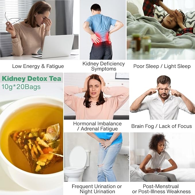 Dandelion Wolfberry Tea Bags – 10g x 20 Bags Liver and Kidney Cleanse Detox & Repair tea, Organic Dandelion Tea with Goji Berry, Chrysanthemum, Cassia Seed, Licorice – Herbal Kidney Detox Tea