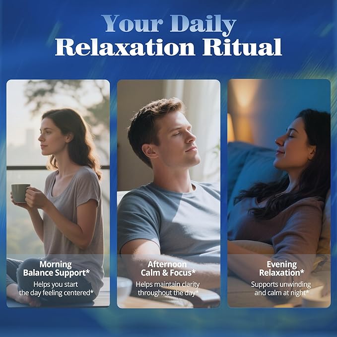 Calm Magnesium Powder, Ashwagandha, L-Theanine, GABA & 6 Mushrooms | Magnesium Glycinate Supplement for Relaxation & Calm Support | Non-GMO, Gluten-Free, Blueberry Flavor, 6.35oz