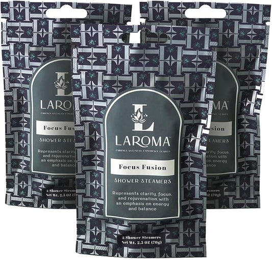 Laroma Shower Steamers, Hand-crafted in the USA, Focus Fusion, 6 Steamers