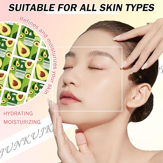 10PCS Hydrating Facial Sheet Mask,Moisturizing Face Masks Skincare Gift Set,Long Lasting Face Mask Skin Care & Facial Mask Kit for All Skin Types 08