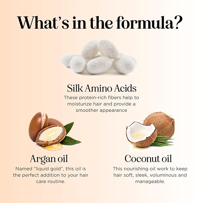Silk Protein Conditioner for Damaged Hair - Ultra Moisturizing Conditioner for Dry Hair with Deeply Nourishing Shea Butter Argan Oil Green Tea & Aloe - Helps Define Curls & Control Frizz (12 Fl Oz)