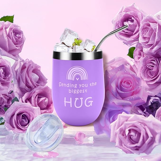 Birthday Gifts for Women - Self Care Gifts, Get Well Soon Gifts for Women, Unique Relaxing Spa Gifts Basket with Flannel Blanket, Tumbler, Socks, Soap & Candle, for Grandma Sister Mom, Wife, Her