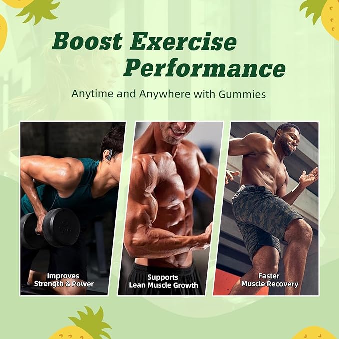EAA Gummies 120 Gummies (Pineapple), Essential Amino Acids - All 9 Essential Aminos (EAA) and All Branched-Chain Aminos (BCAAs), Non-GMO, Gluten Free, Vegetarian Friendly