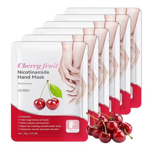 6 Pairs Hand Masks Moisturizing Gloves, Hydrating Hand Mask Moisturizer Gloves Care for Dry Cracked Hands, Smooth Long Lasting Soft Firming Hand Mask Gift Set for Men Women（J