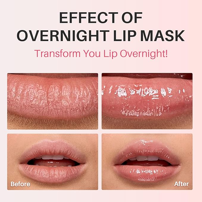 3-in-1 Dual-Color Sleeping Lip Mask Set – Blueberry, Grape and Lemon, Hydration & Repair for Dry Cracked Lips, Infused with Vitamin C, Lip Moisturizer for Nourishing Lips, 1.26 Fl Oz