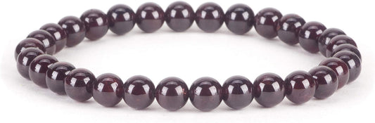 Cherry Tree Collection - Small, Medium, Large Sizes - Gemstone Beaded Bracelets For Women and Men - 6mm Round Beads