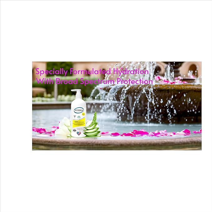 GLY MIRACLE SUN SPF30 Sunscreen Moisturizer: Hydrate and Protect Dry, Cracked Skin with Broad Spectrum UV Block - 16 oz Apricot Breeze