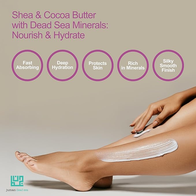 JUMAN Dead Sea Minerals Body Butter Trio | Infused with Vitamin E and Plant Extracts | Earthy Trio | Free from Harmful Ingredients | Suitable for All Skin Types