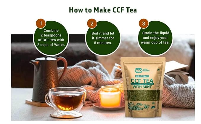 CCF Tea (Cumin, Coriander, Fennel) with Mint - Digestive Tea to Support Natural Detoxification 8 Ounces (Pack of 2)