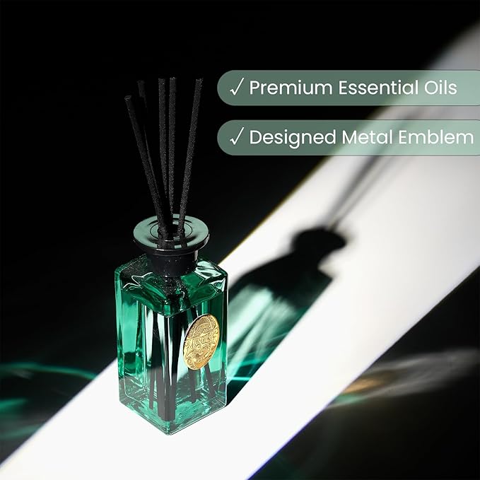 M&SENSE 6.3 oz Large Reed Diffuser Set | Linen Breeze Scent Oil Diffuser with Sticks | Hotel Collection Non-Toxic Essential Oil |for Bedroom Bathroom Living Room