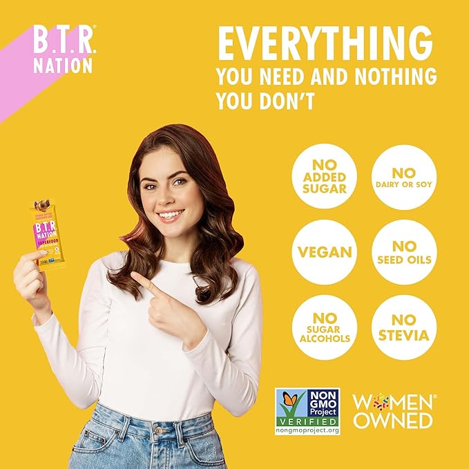 B.T.R. Nation Vegan Keto Superfood Protein Bars - Peanut Butter Chocolate Chip BLISS | (12) Bars | Low Carb, Plant Based, Gluten Free, Free of Sugar Alcohols & Boosted with Powerful Superfoods!
