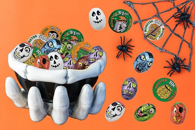 Fruidles Halloween Tricky Treat Master Bag, Trick-Or-Treat Party Bag Fillers, Individually Wrapped in Multi-color Design Foils, Kosher Certified (1 Pound)