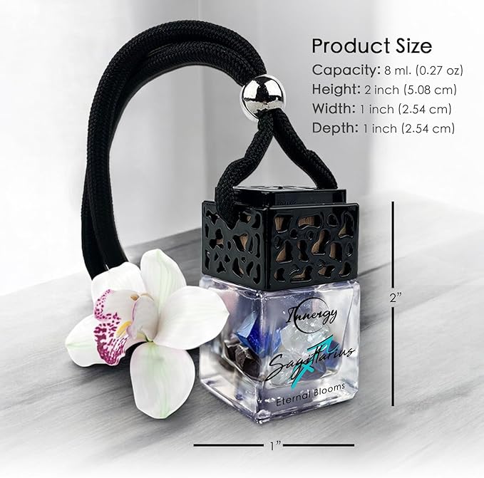Innergy Sagittarius Zodiac Crystal Infused Car Air Freshener - Portable 8 ml. Hanging Essential Oil Diffuser for Vehicle, Long-Lasting Fragrance, Eco-Friendly Design, Freshness On The Go!