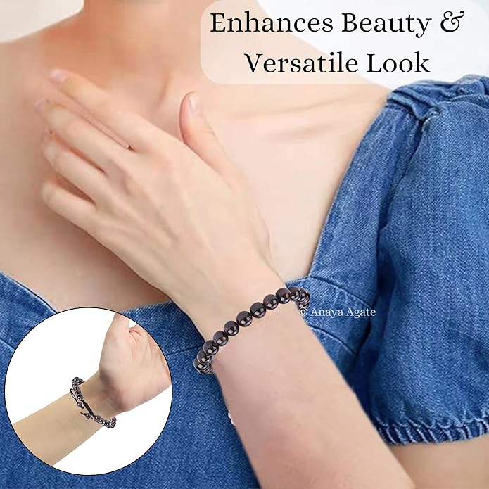 Energy Protection Crystal Handmade Adjustable Bead Bracelet Perfect for Men, Women’s Gift - Gemstone Healing Stretch Bracelet Pulsera Para Hombre Mujer Stocking Stuffer