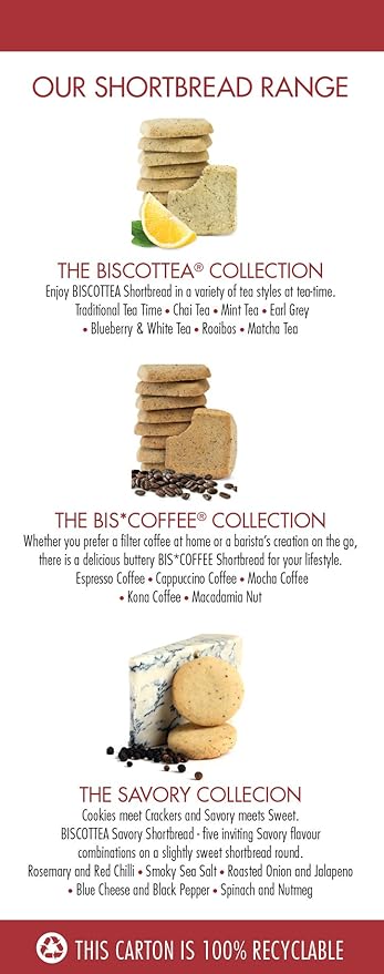 BISCOTTEA Traditional Shortbread Cookies (8 Cookies)