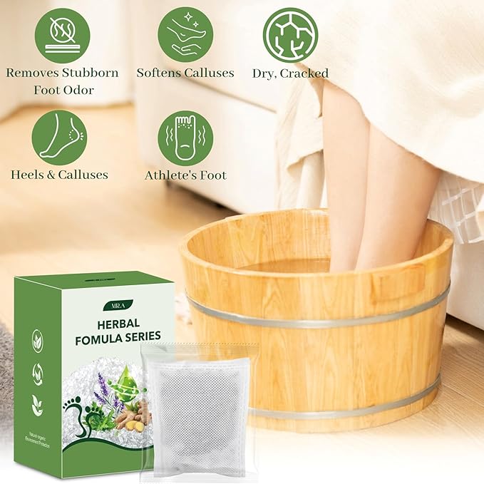 Epsom Salt Foot Soak, 10Pack Tea Tree Oil and Lavender Oil Epsom Salts for Soaking, Dead Sea Salt Spa Pedicure Care Softens Thick Calluses & Corns, Athletes Foot, with feet scrubber