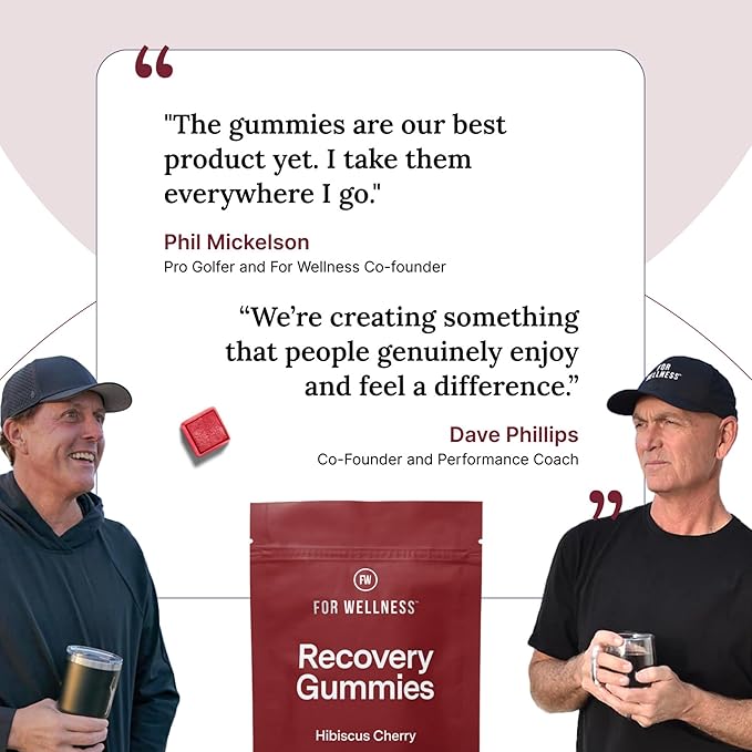 For Wellness Recovery Gummies Restore | Tart Cherry Energy Supplements with Electrolytes for Muscle Soreness, Post-Workout Performance & Recovery | Vegan, Non-GMO, 30 Count