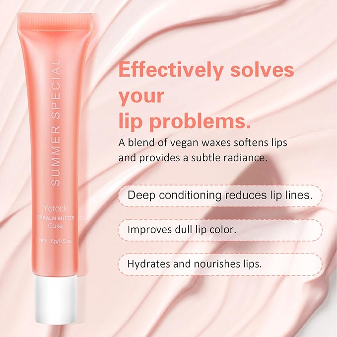 4 PCS Summer Lip Glossy Butter Balm Set, Tinted Lip Balm Long-Lasting Hydrating and Moisturizer, Glitter Lip Glossy Soften Dry Lips and Lip Care, Christmas, Birthdays Gifts for Women and Teen Girls