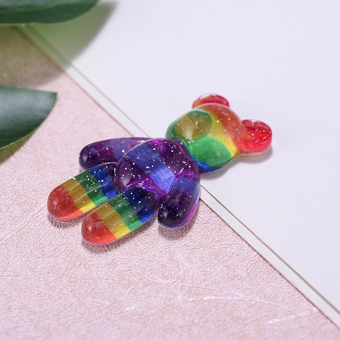 Pocket Bear Hug, Anxiety Relief Gifts for Men Women, Mental Health Positivity Gift for Anxious Friend, Autism Fidget Gift, Thoughtful Gifts for School Anxiety, Rainbow