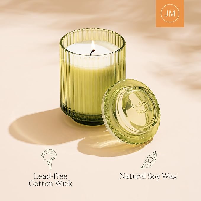 LA JOLIE MUSE Fir & Cedarwood Candle, Scented Candles for Home, Holiday Candle Gifts for Women&Men, Natural Soy Candles, Luxury Jar Candle, Starlit Golden Fir, 11oz