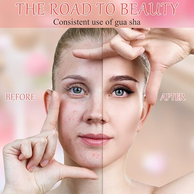Sherr 24 Pcs Gua Sha Facial Tool Resin Gua Sha Massage Tool Heart Shaped Gua Sha Stone Guasha Board for Face Body Skin Massage Spa Acupuncture Prevent Wrinkles (Multi Colors)