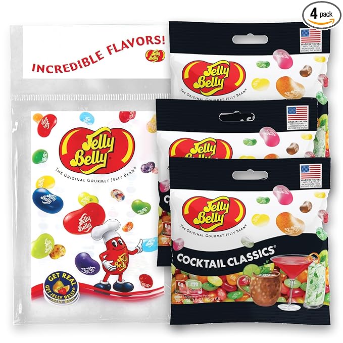 Jelly Belly Cocktail Classics Jelly Beans, 3.5 oz Grab & Go Bags - Pack of 3 sold in Jelly Belly Bag