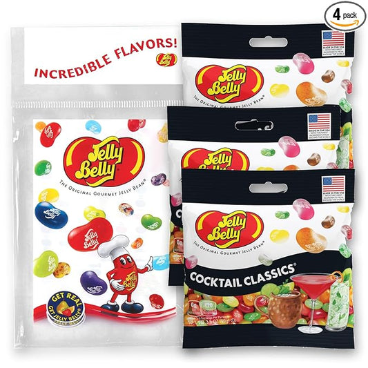 Jelly Belly Cocktail Classics Jelly Beans, 3.5 oz Grab & Go Bags - Pack of 3 sold in Jelly Belly Bag