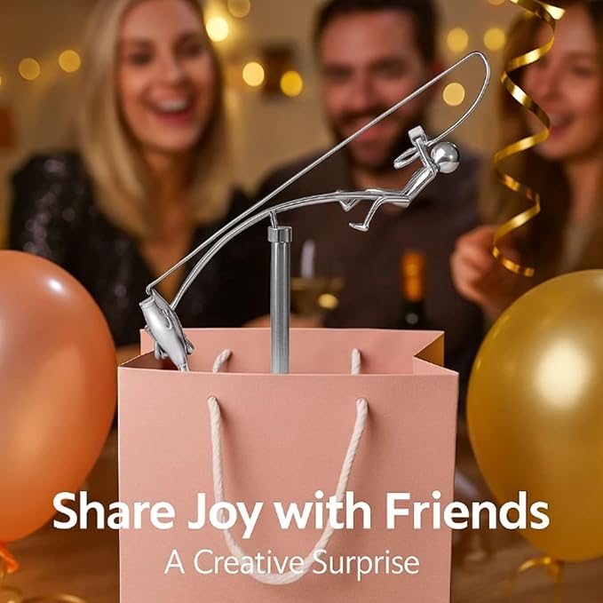 Fisherman Balancing Sculpture - Kinetic Balance Art Decor, The Fisherman Balancing Sculpture Ornament, Creative Balancing Sculpture for Home Office (1PCS)