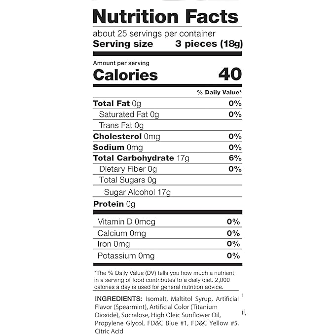 Halloween Sugar Free Spearmint Mints Hard Candy - 1 lb Bulk Bag Individually Wrapped Keto And Diabetic Friendly Gourmet Spearmint Flavored Candies (16oz)