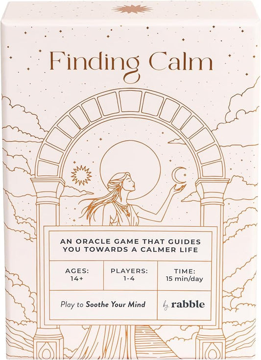 Finding Calm - A Calming Tarot Card Game | 1-4 Players, Includes Guidebook for Mental Health, Mindfulness, and Positive Affirmations, for Oracle Beginners